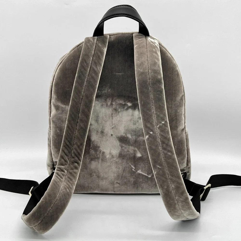 kate spade NEW YORK Watson Lane Velvet Hartley Backpack Big Smoke Gray $298 New